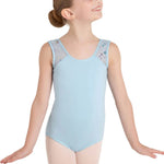 Mars Mesh Leotard Light Blue front view