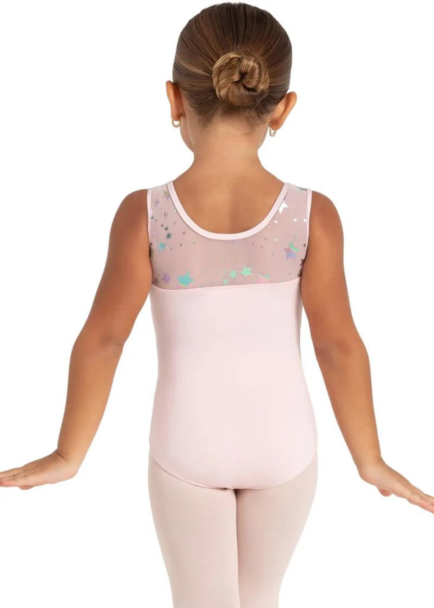 Mars Mesh Leotard Pink back view