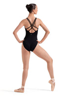 Mesh Cami Leotard Black back view