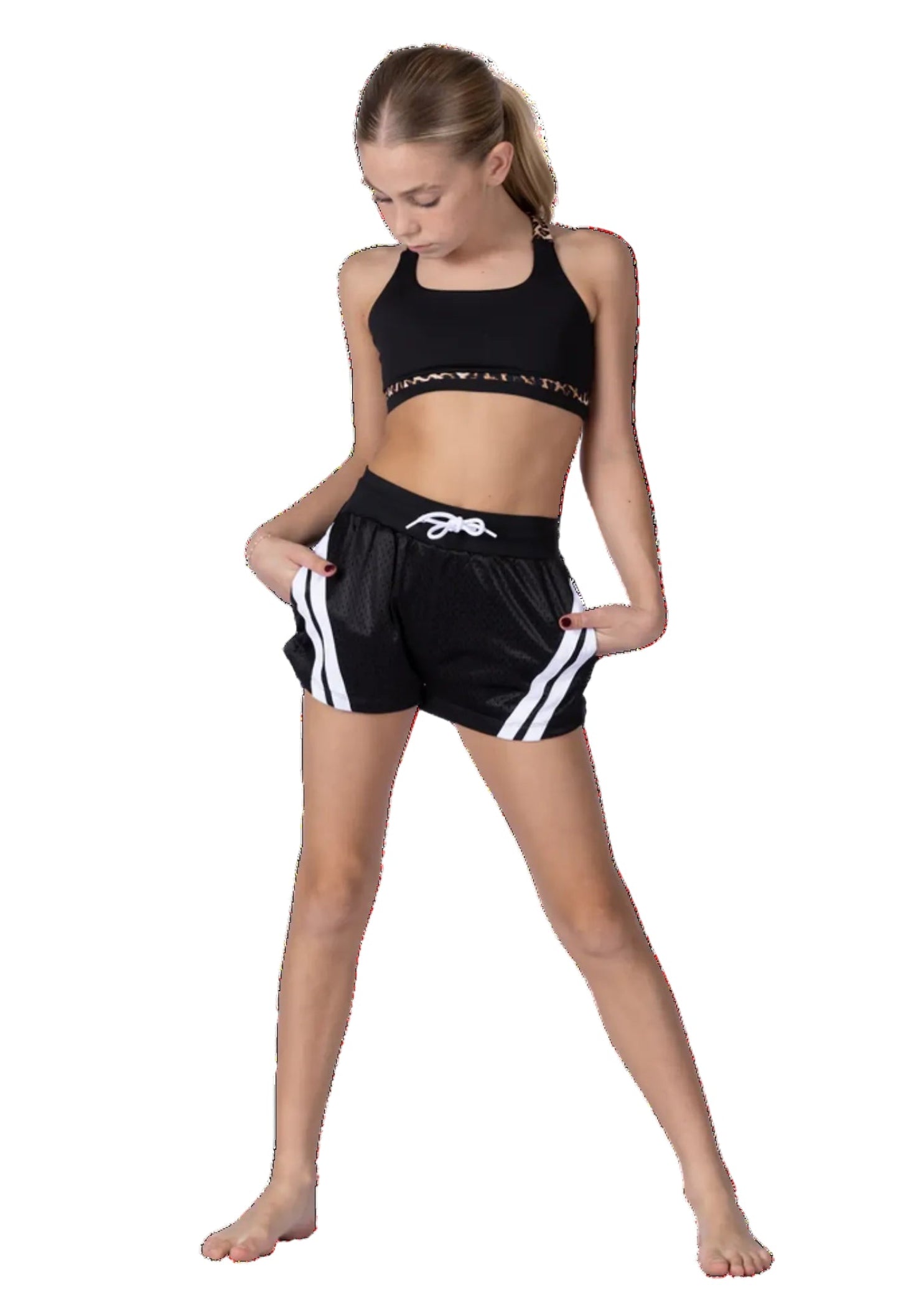 Mesh Short Black front view