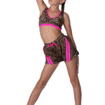 Mesh Short Cheetah front view
