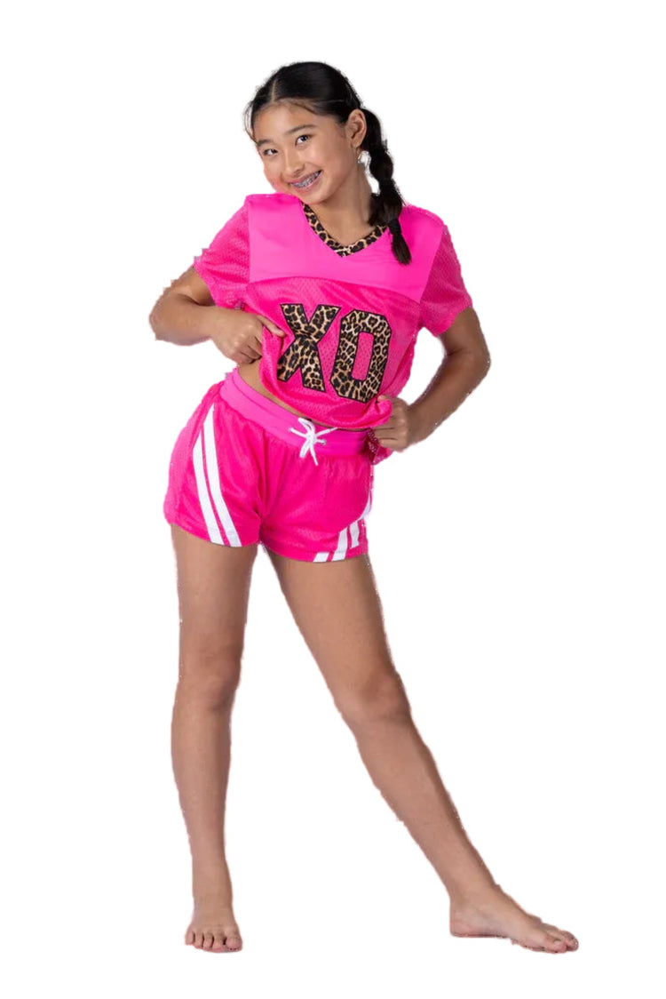 Mesh Short Hot Pink front view