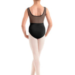 Mesh Tank Leotard Black back view