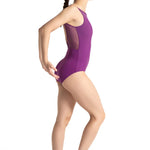 Mesh Back Camisole Leotard Plum side view