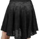Midi Length Skirt Black back view