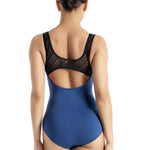 Milan Leotard Twilight Blue back view