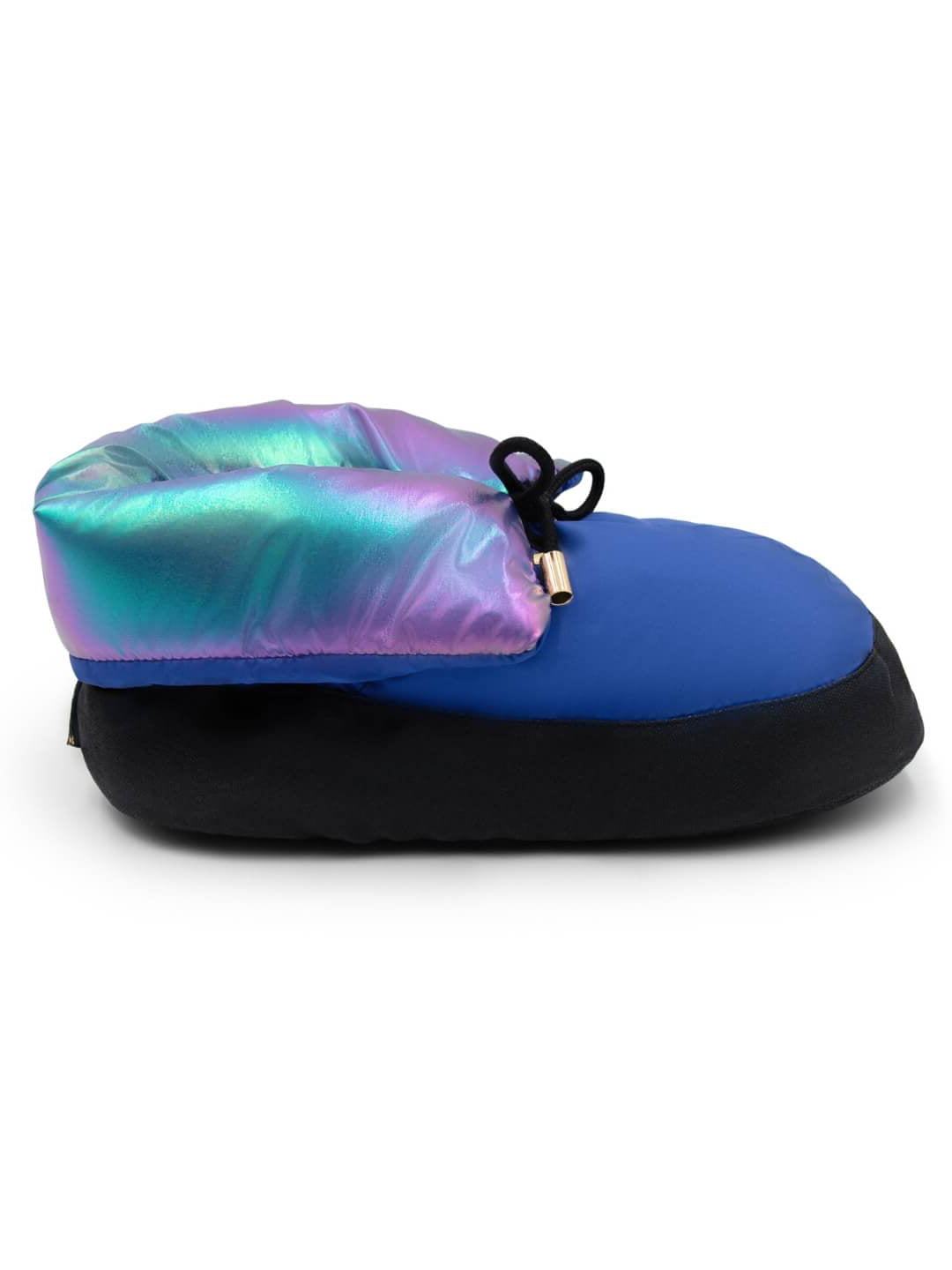 Mini Glam Bootie Metallic Rainbow folded side view