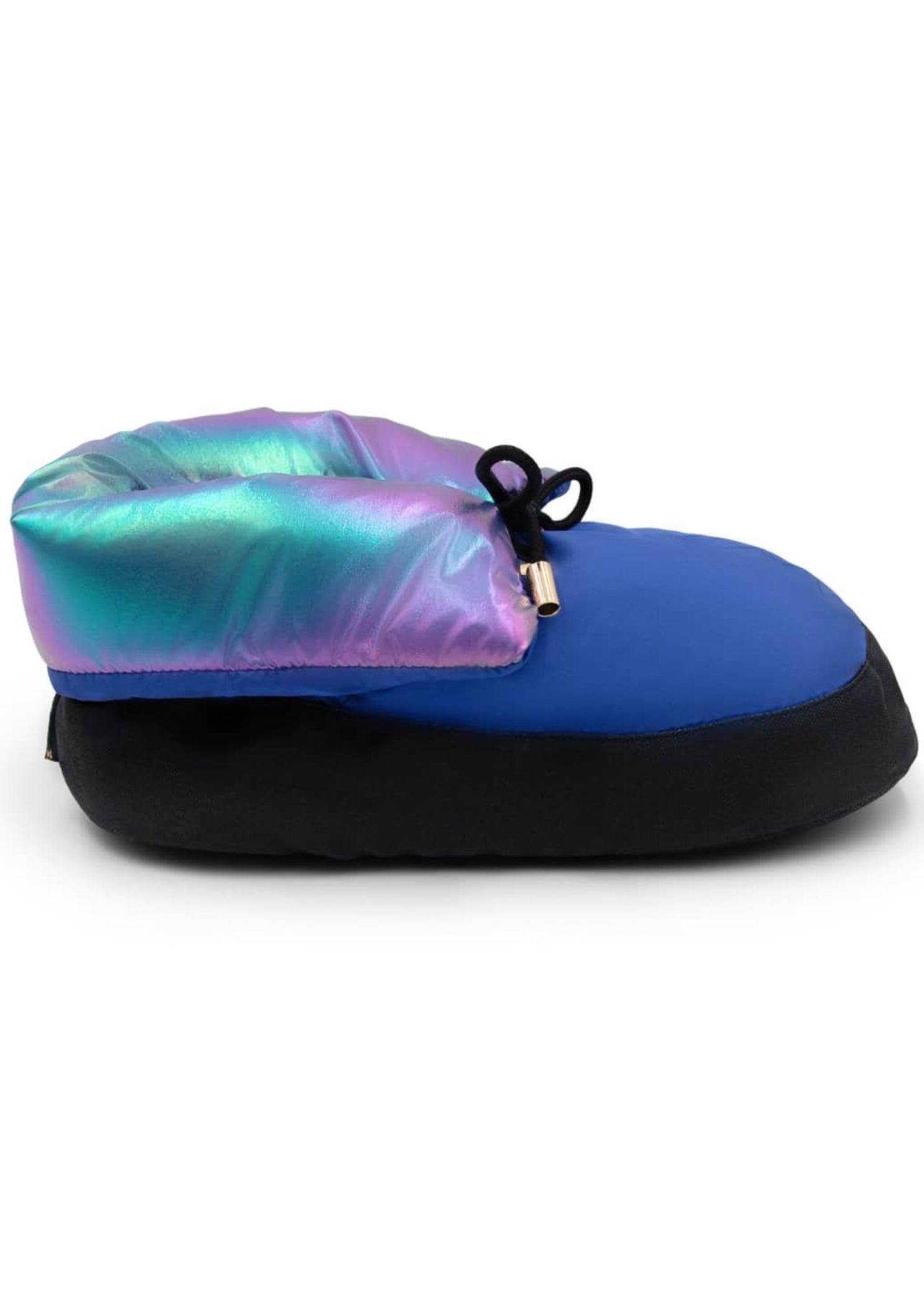 Mini Glam Bootie Metallic Rainbow folded side view