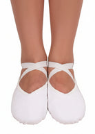 Model 6 Ballet Shoe White front view