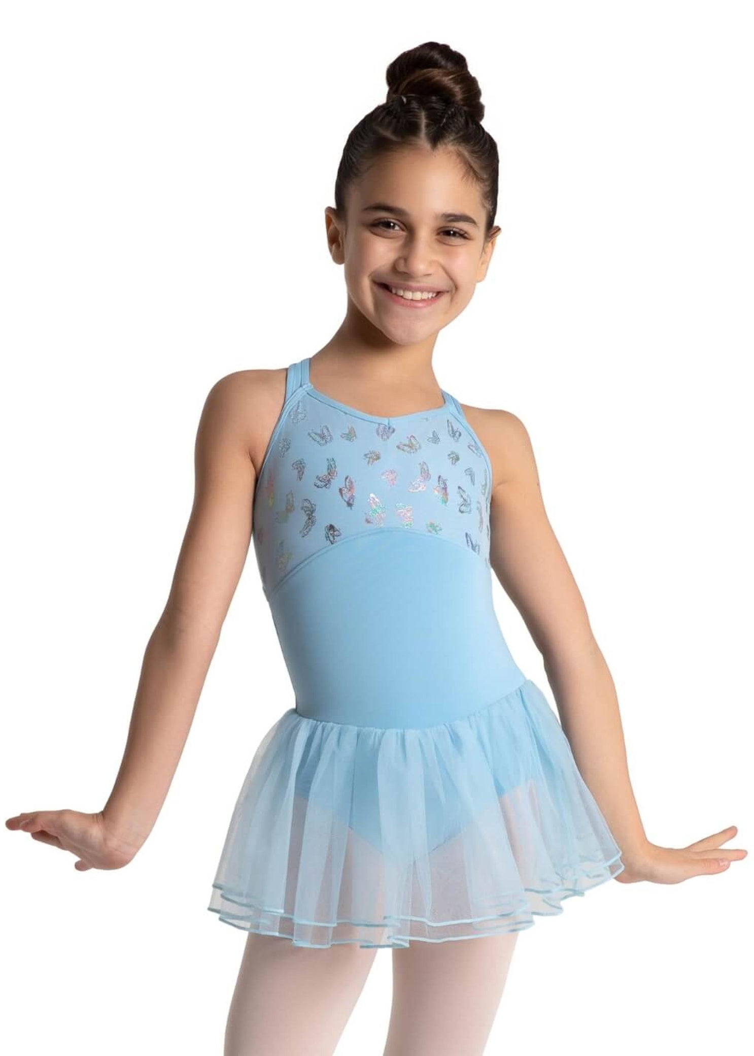 Monarch Tutu Dress Light Blue front view