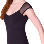Moonstruck Cap Sleeve Leotard Black side view
