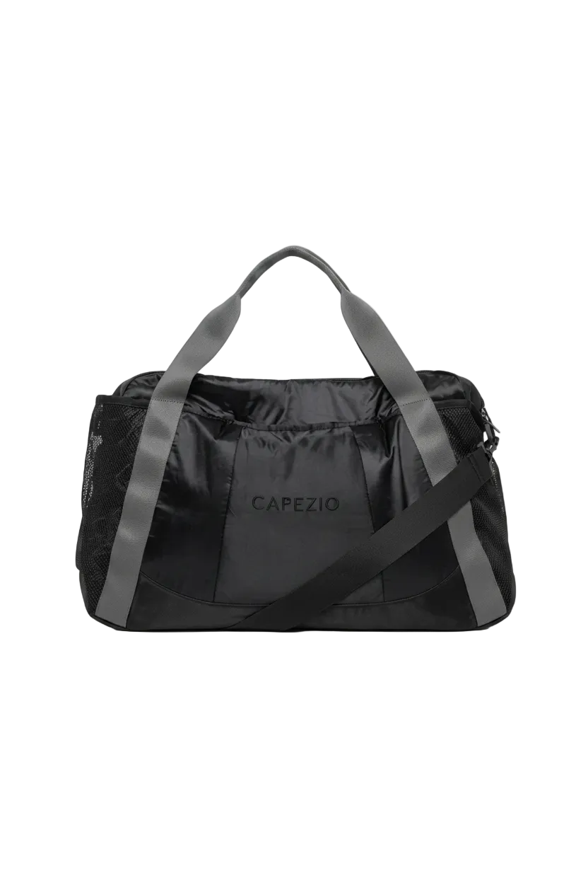 Motivational Duffel Bag Gray front view