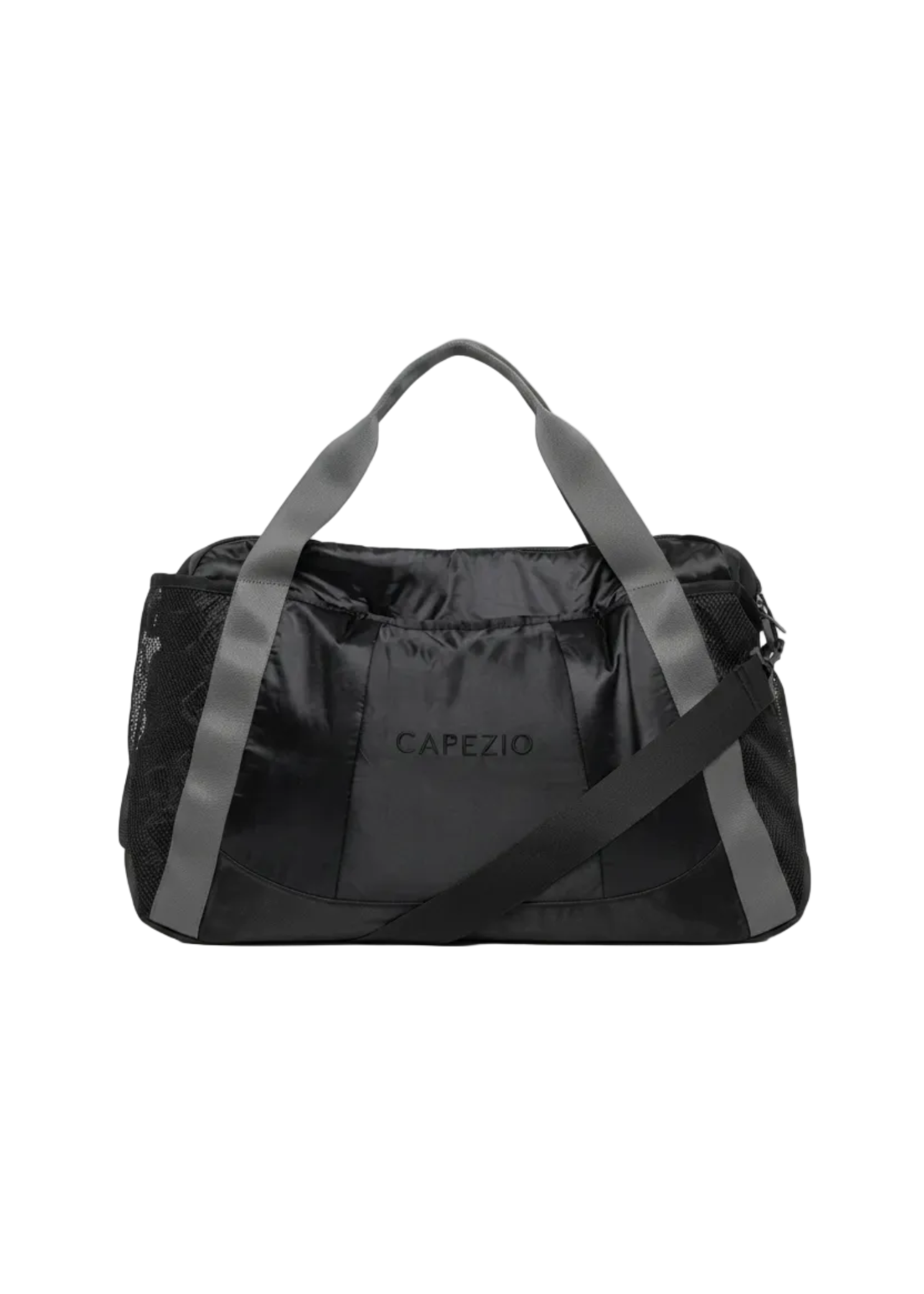 Motivational Duffel Bag Gray front view
