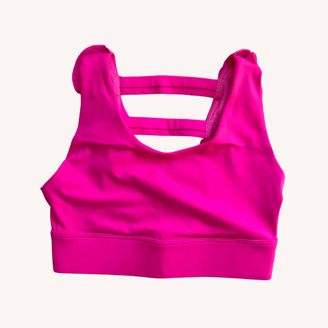 Naylynn Ruffle Top pink front view