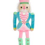 Iscream Polyester Nutcracker Prince Plush in Multicolor, front view showing embroidered face and pastel uniform