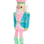 Iscream Polyester Nutcracker Prince Plush in Multicolor, left side view showing faux fur hair and metallic cuffs