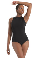 Oceanic Mesh Back Leotard Black front view