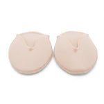 Capezio Ouch Pouch Toe Pads (Large) in Nude, front view showing crescent-shaped gel pads with polyester covering