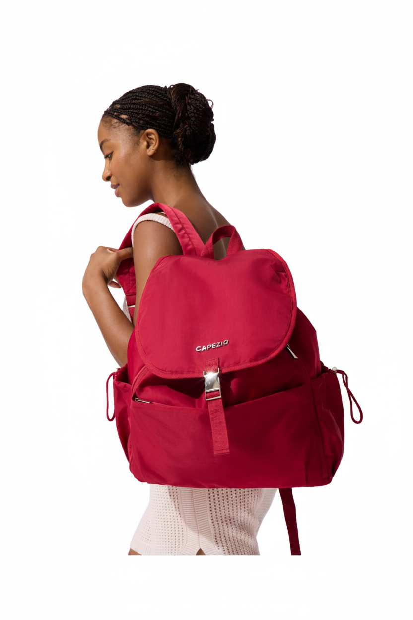Oxford Travel Backpack Red lifestyle view