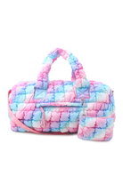 Quilt Scrunch Large Duffel Pink front view
