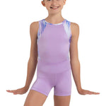 Pearl Short Shiny Digital Lilac front view