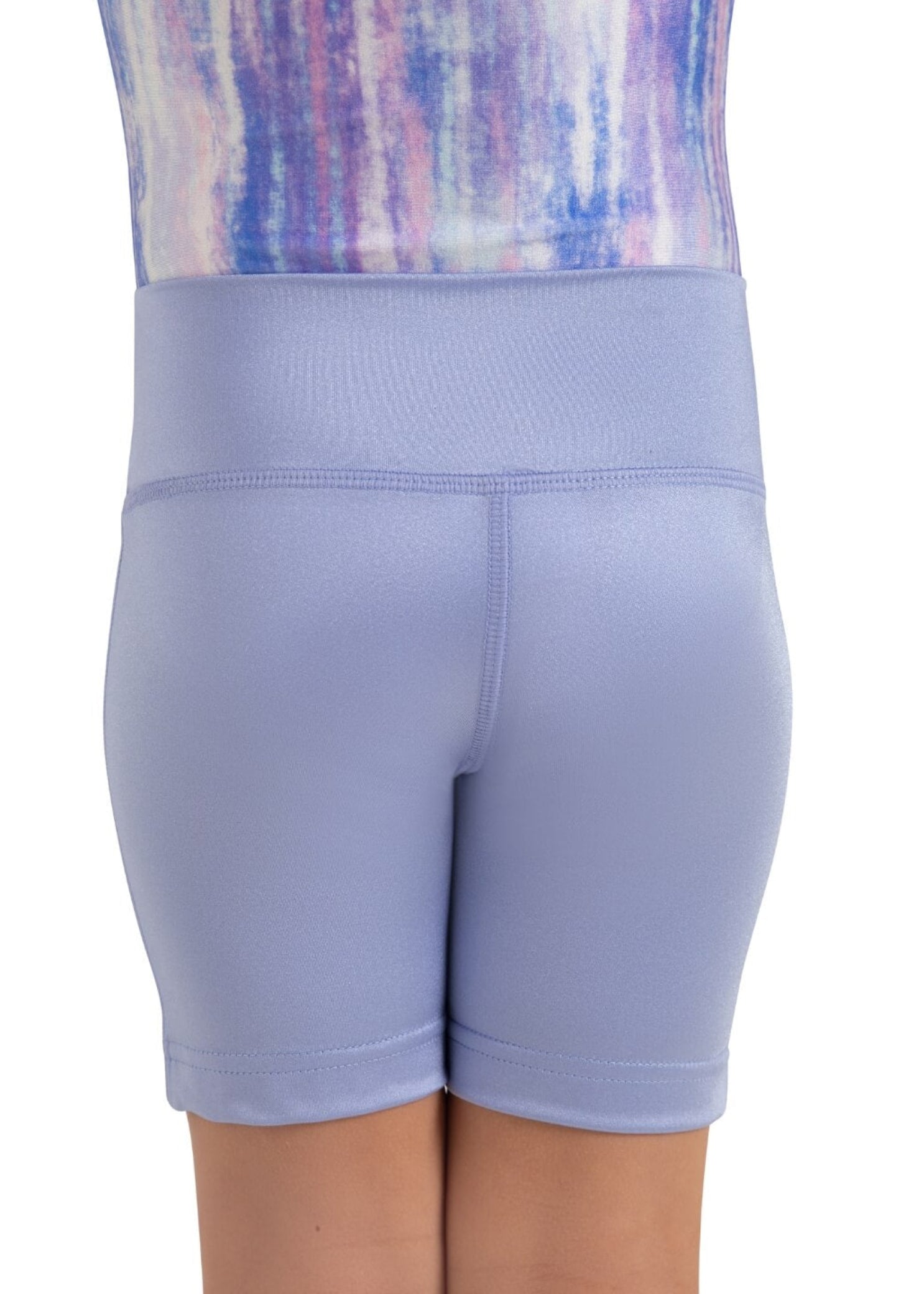 Pearl Short Shiny Periwinkle back view