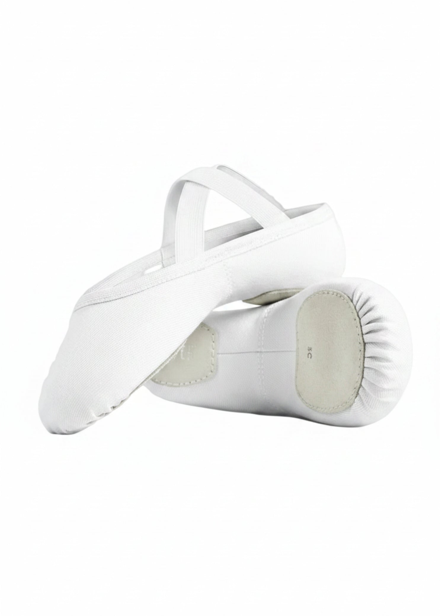 Performa Men’s Ballet Shoe – S0284M White side-bottom view