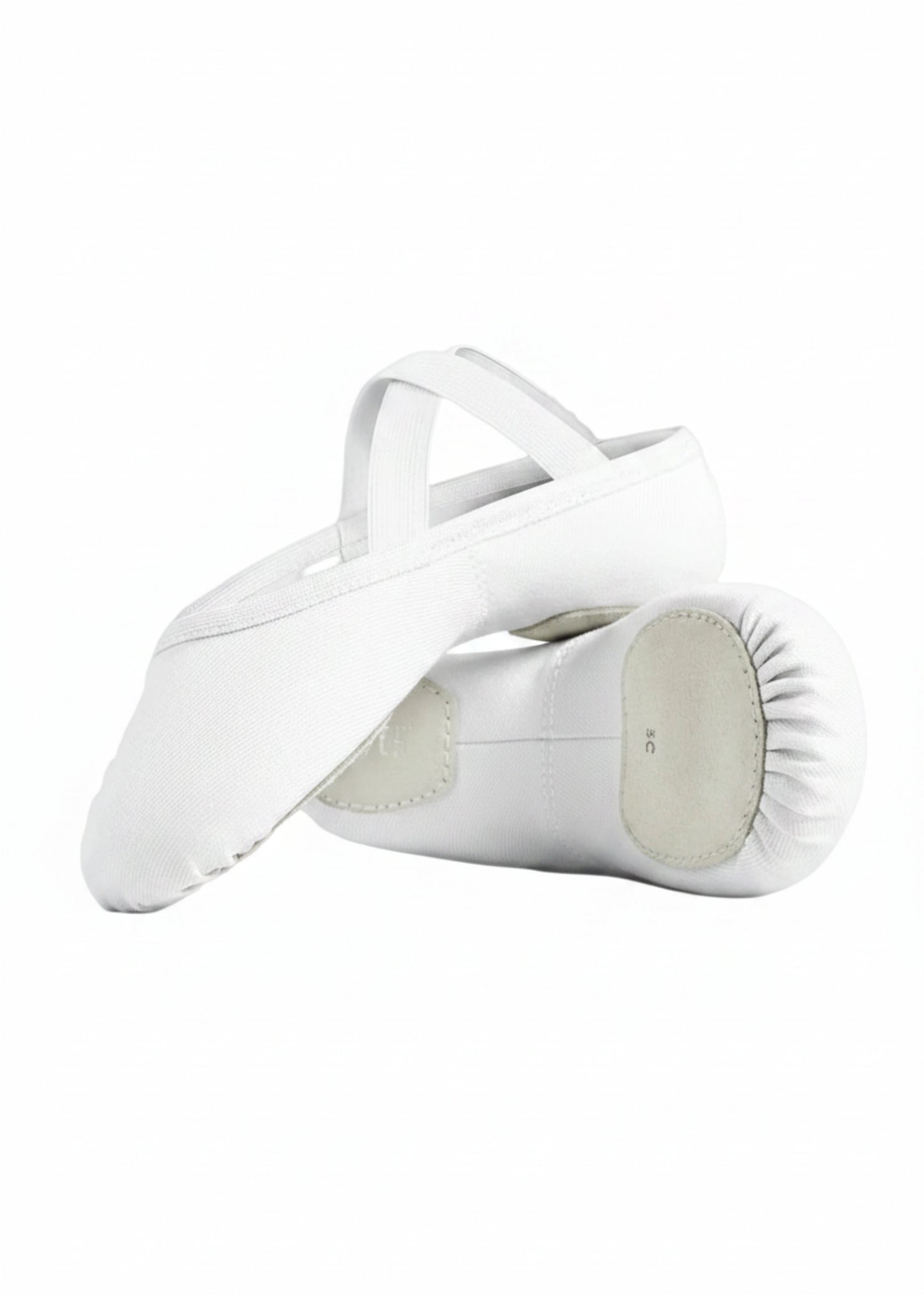 Performa Men’s Ballet Shoe – S0284M White side-bottom view
