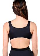 Pinch Front Tank Leotard Black back view