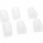 Capezio Pinky Pad (6 pcs), front view showing six cone-shaped polymer gel toe cushions with open ends