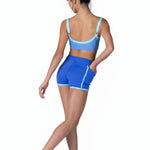 Pinstripe Top Blue Raspberry back view