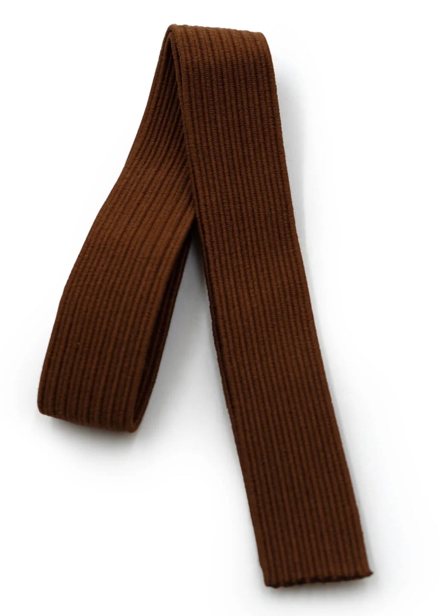 Capezio Pointe Shoe Elastic in Skintone 55, detail view showing ribbed texture and folded ends