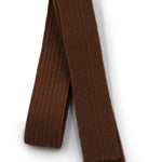Capezio Pointe Shoe Elastic in Skintone 60, detail view showing ribbed texture and layered ends