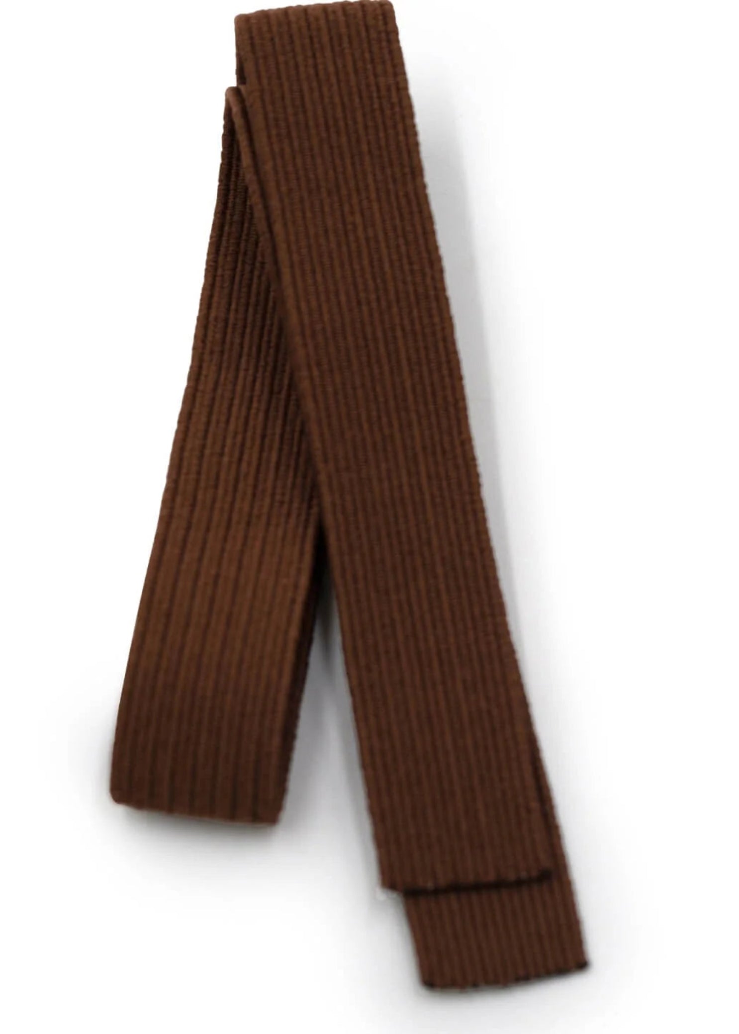 Capezio Pointe Shoe Elastic in Skintone 60, detail view showing ribbed texture and layered ends
