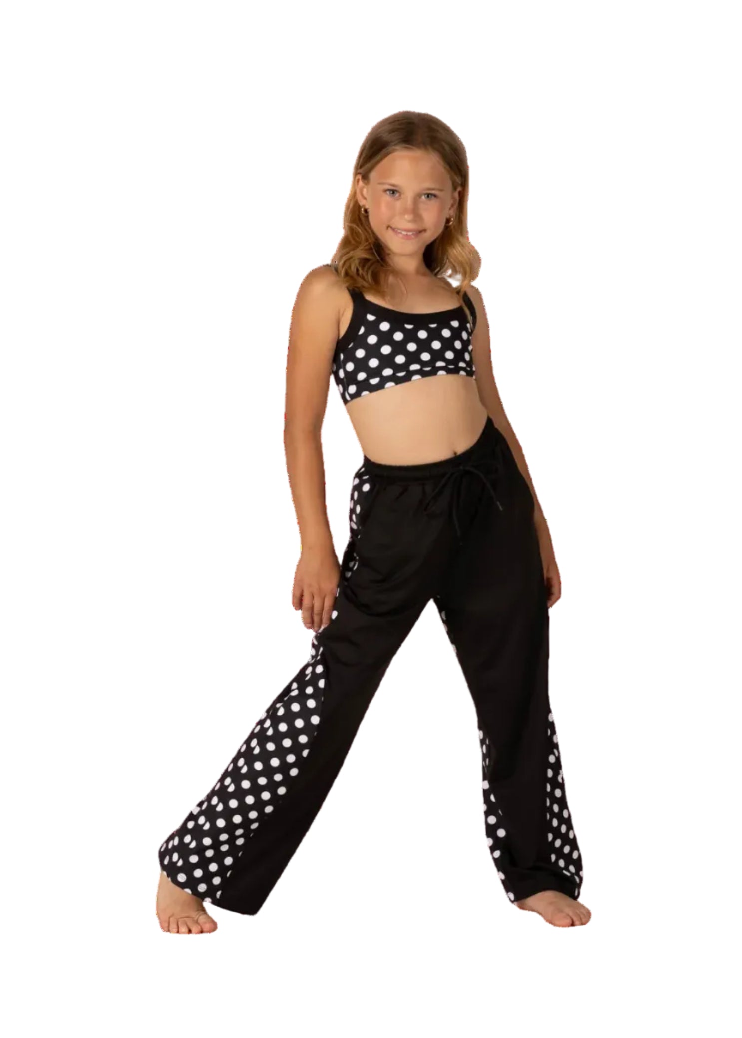 Polka Dot Pant Black front view