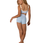 Polka Dot Short Baby Blue back view