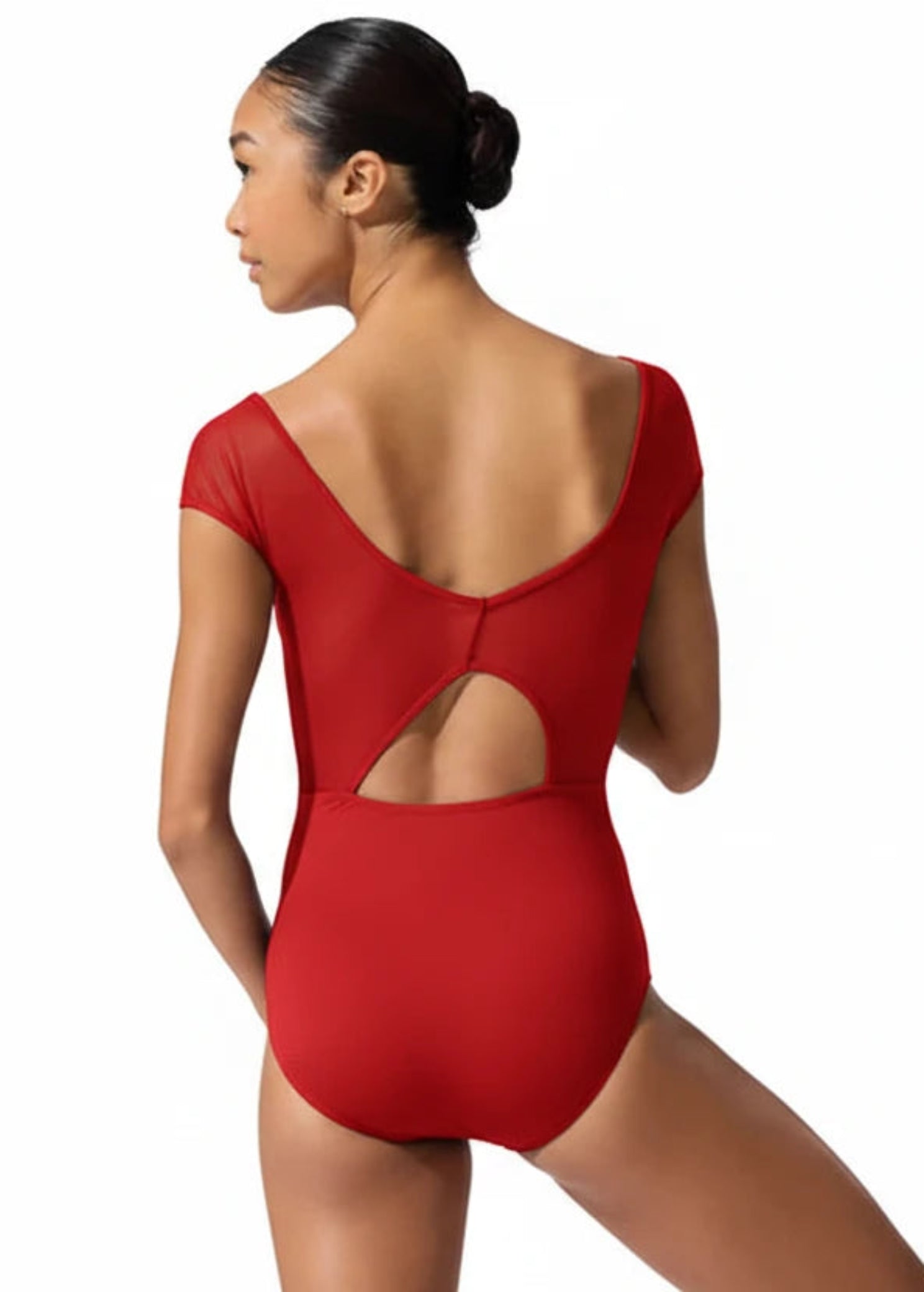 Polyantha Leotard Red Bud back view