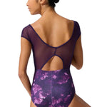 Polyantha Leotard Twilight Rose Print back view
