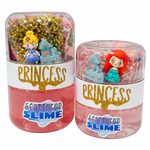 Scattered Slime Princess Slime Kit, comparison view showing two jar sizes with princess and castle charms