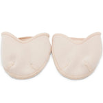 Capezio Pro Pad in Nude, front view showing two gel toe pads with soft polyester covering and curved edges