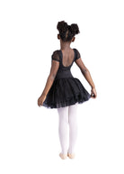 Puff Sleeve Dress Black back view