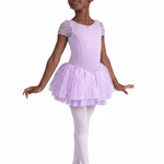 Puff Sleeve Dress Lavender front view