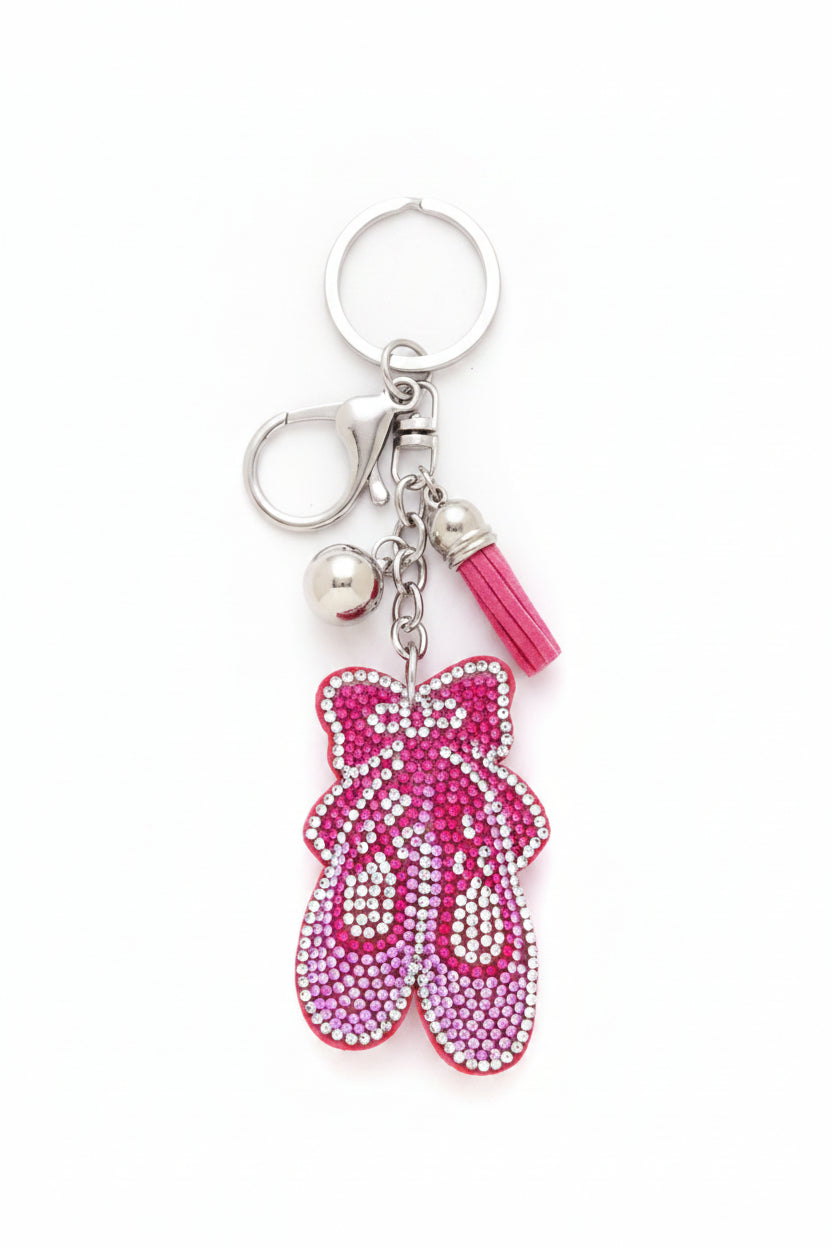 Puffy Ballet Shoe Keychain Multicolor front view