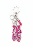 Puffy Ballet Shoe Keychain Multicolor front view