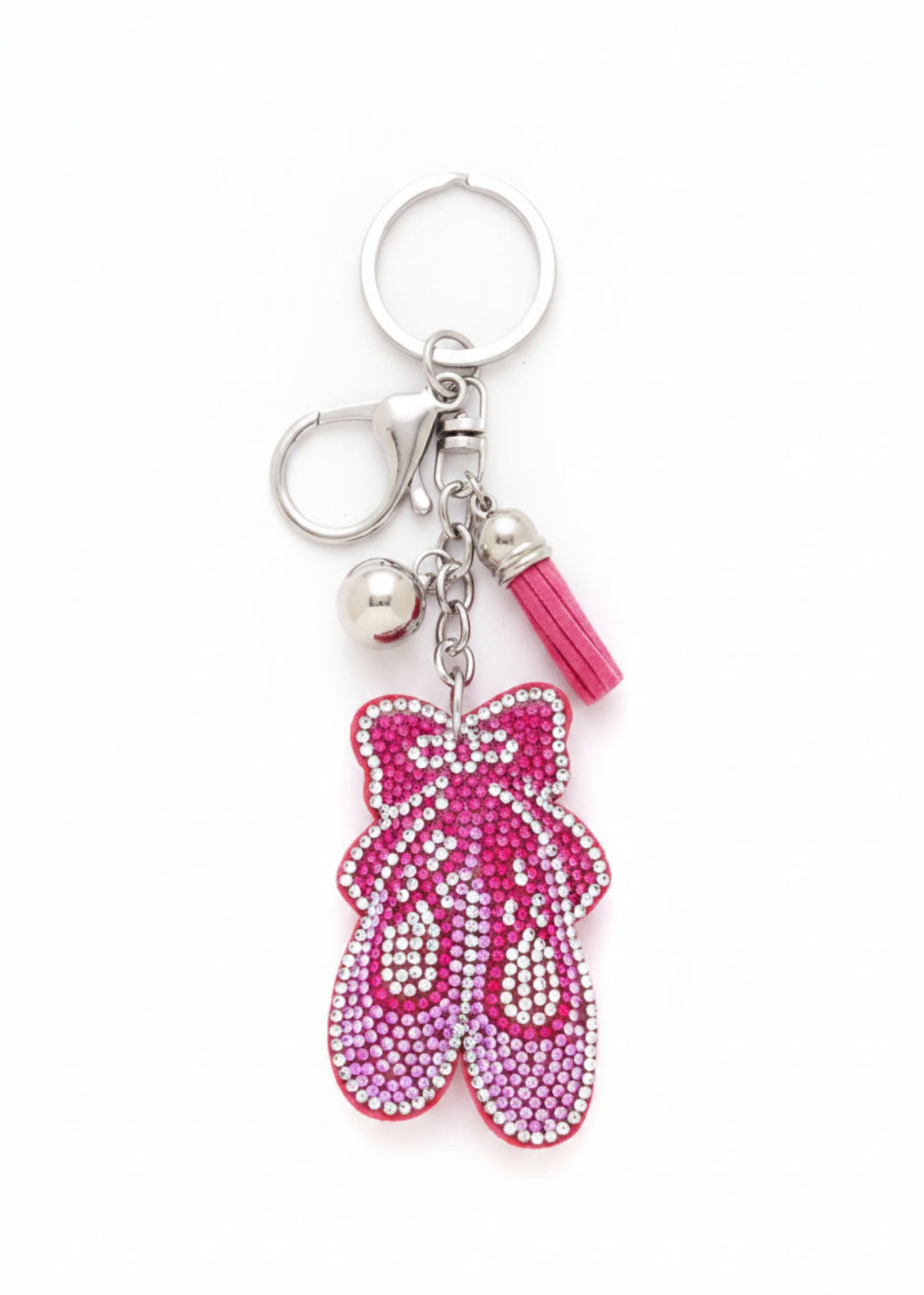 Puffy Ballet Shoe Keychain Multicolor front view