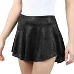 Pull-On High Low Skirt Black front view