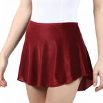 Pull-On High Low Skirt Ruby front view