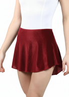 Pull-On High Low Skirt Ruby front view