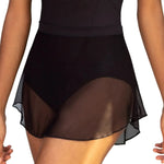 Pull-On High Low Skirt Black front view
