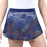 Pull-On High Low Skirt Sapphire front view